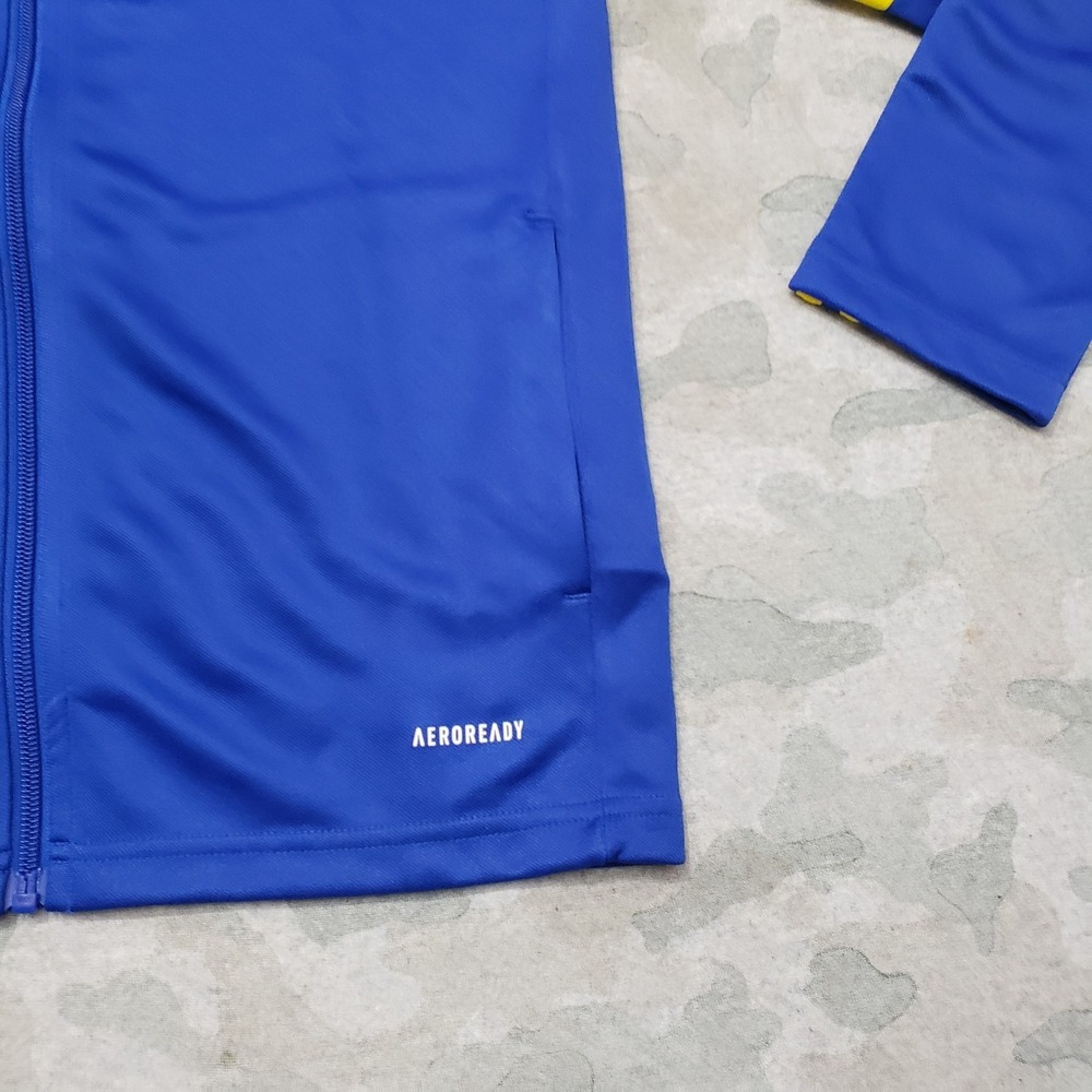 Adidas Windbreaker Track Jacket Youth 11-12Y Blue Full Zip Long‎ Sleeve - Picture 4 of 11